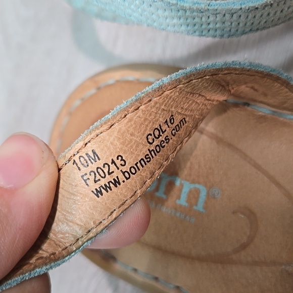 Born Women Ankle Leather Sandals Flats slide shoes sz 10M - Picture 7 of 11